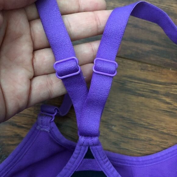 Champion sports bra top activewear purple women’s - Picture 3 of 5